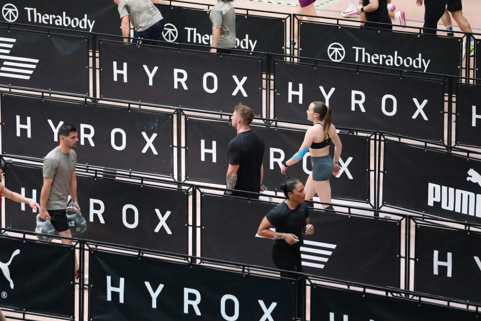 The HYROX-branded race corridor